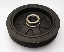 Precision crankshaft pulley 12303-95F0A for Nissan Sunny and Almera. Features a specialized 6+3PK dual-groove layout for synchronized power delivery.