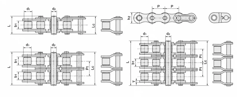 B Series Short Pitch Precision Roller Chain ISO Standard Transmission Roller Chain Manufacturer_副本