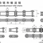 Double pitch transmission and conveyor roller chain with small roller and large roller types