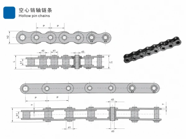 Hollow Pin Chain for Conveyor and Industrial Equipment