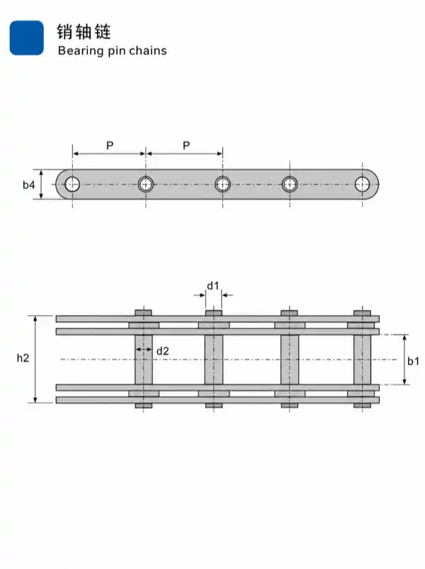 Bearing Pin Chains HGLB25–HGLB250 | Industrial Conveyor Chain Supplier